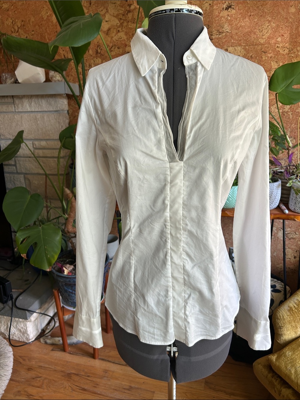 Hugo Boss White Slim Tailored Button-Down Shirt